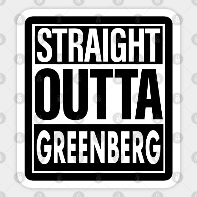 Greenberg Name Straight Outta Greenberg Sticker by ThanhNga